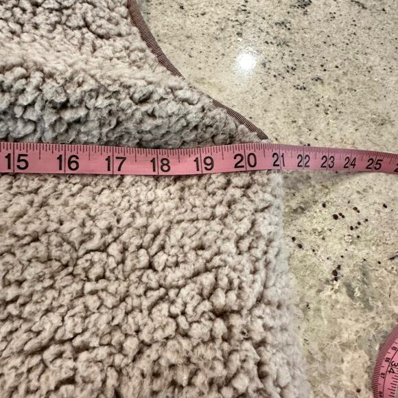 Thread + Supply Womens Large Sherpa Vest Gray Full Zip FrontPockets High Neck - Picture 12 of 14